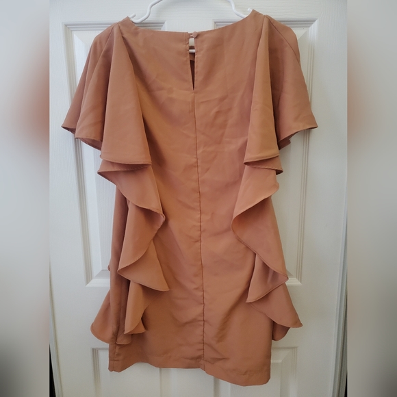 Cream Ruffled Dress - Picture 7 of 9